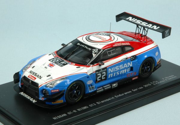 Modellino auto scala 1:43 Ebbro  NISSAN GT-R N.22 BLANCPAIN ENDURANCE  PLA-STRAUSS-PALETOU diecast modellismo statico