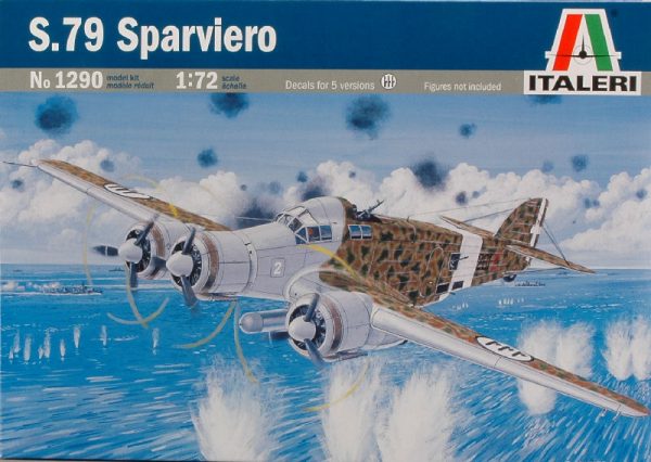 Modellino modellismo kit di montaggio aerei Italeri  S 79 SPARVIERO KIT 1:72