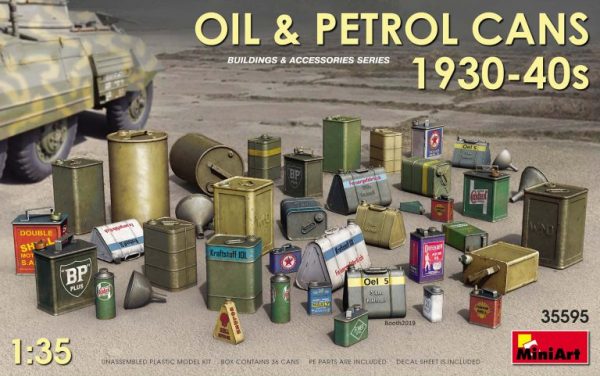 Modellino diorami kit di montaggio Miniart  OIL & PETROL CANS 1:35 modellismo