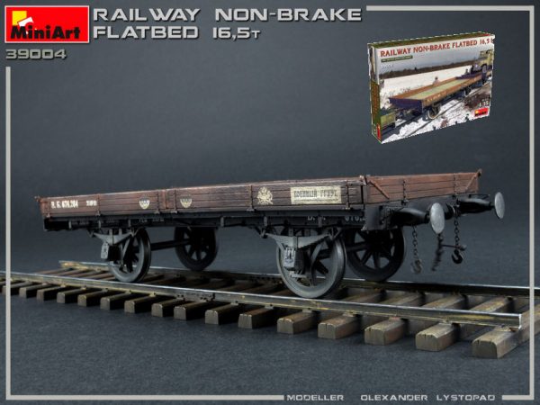 Modellino kit di montaggio carri armati tank Miniart RAILWAY NON BRAKE FLATBED 1:35