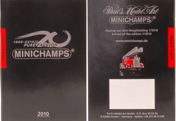 Modellino auto rivista book booklet Minichamps  CATALOGO MINICHAMPS  AUTO STRADALI  FORMATO A6 PAG.67 modellismo statico diecast