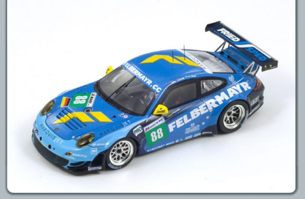 Modellino auto scala 1:43 Spark Model  PORSCHE 997 GT3 RSR N.88 LM diecast modellismo statico
