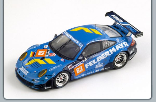Modellino auto scala 1:43 Spark Model  PORSCHE 997 GT3 RSR N.63 LM diecast modellismo statico