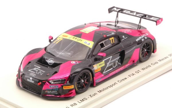 Modellino auto scala 1:43 Spark Model  AUDI R8 LMS N.77 FIA GT WORLD CUP MACAU  A.FONG diecast modellismo