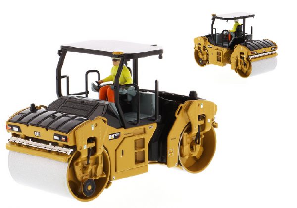 Modellino RULLO COMPRESSORE Diecast Master CAT CB-2.7 UTILITY COMPACTOR 1:50