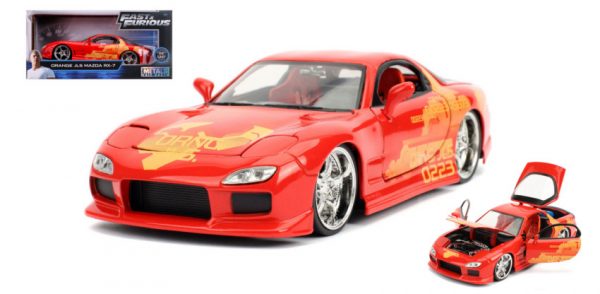 Modellino auto film movie scala 1:24 JLS MAZDA RX7 FAST and FURIOUS