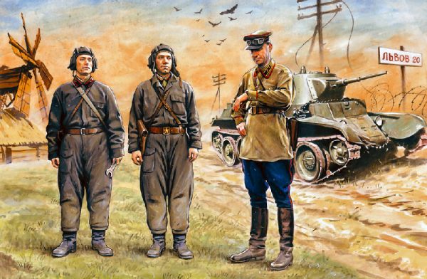 Modellino model kit di montaggio  ICM  SOVIET TANK CREW 39-42 FIGURE 1:35