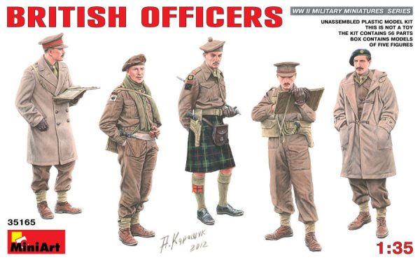 Modellino model kit di montaggio  Miniart  BRITISH OFFICERS KIT 1:35