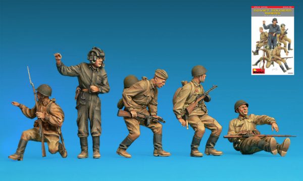 Modellino model kit di montaggio  Miniart  SOVIET SOLDIERS RIDERS KIT 1:35
