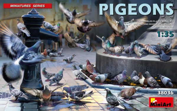 Modellino kit diorami Miniart  PICCIONI PIGEONS  KIT 1:35 MODELLISMO