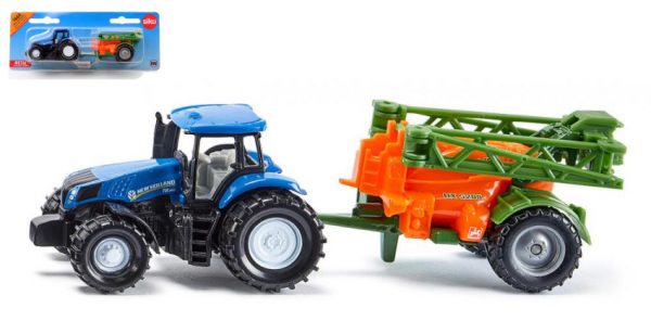 Modellino mezzi agricoli Siku TRATTORE NEW HOLLAND  BARRE IRRORATRICI 1:87