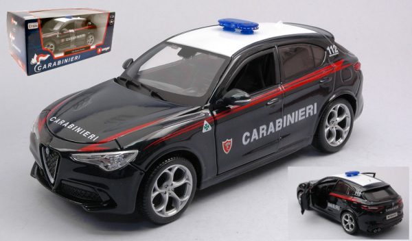 Modellino auto 1:24 Burago ALFA ROMEO STELVIO CARABINIERI diecast modellismo NEW