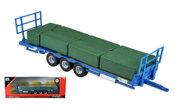 Modellino mezzi agricoli Britains RIMORCHIO KANE BALE TRAILER 1:32 camion truck
