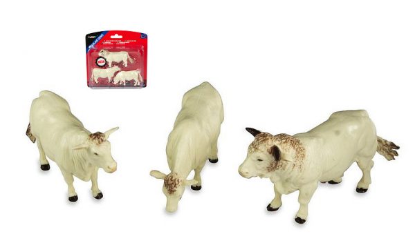 Modellino mezzi agricoli Britains BOVINI CHAROLAIS scala 1:32 modellismo statico