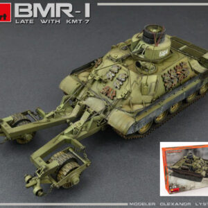 Modellino model kit di montaggio mezzi militari tank Miniart  BMR-1 LATE MOD.WITH KMT-7 KIT 1:35 guerra