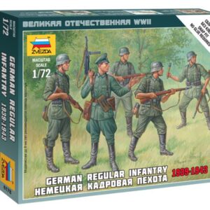 Modellino soldati model kit modellismo diorami Zvezda  GERMAN REGULAR INFANTRY 193943 KIT 1:72