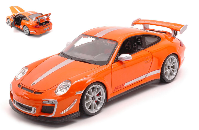 Modellino auto scala 1:18 Burago PORSCHE 911 GT3 RS orange modellismo  statico - Arcadia Modellismo