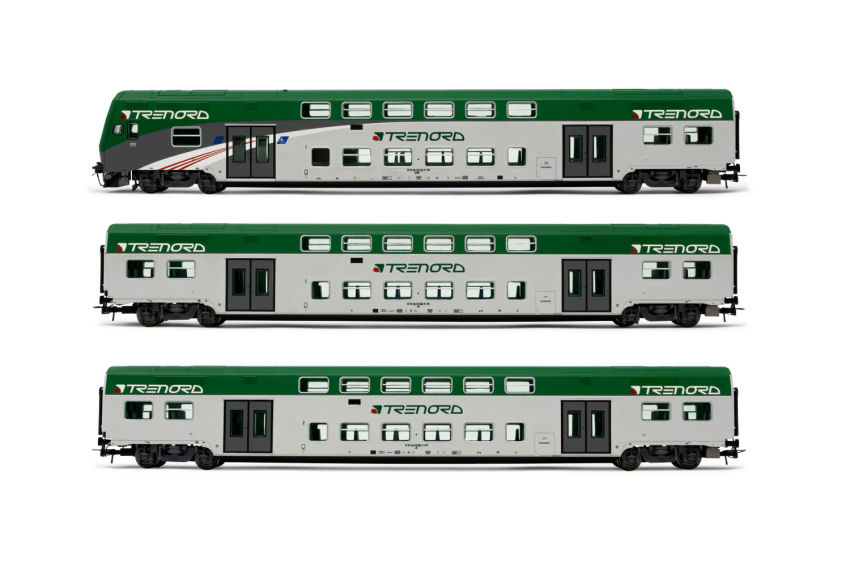 Modellino treno Lima TRENORD 1 LOCOMOTIVA + 2 CARROZZE modellismo  ferroviario - Arcadia Modellismo