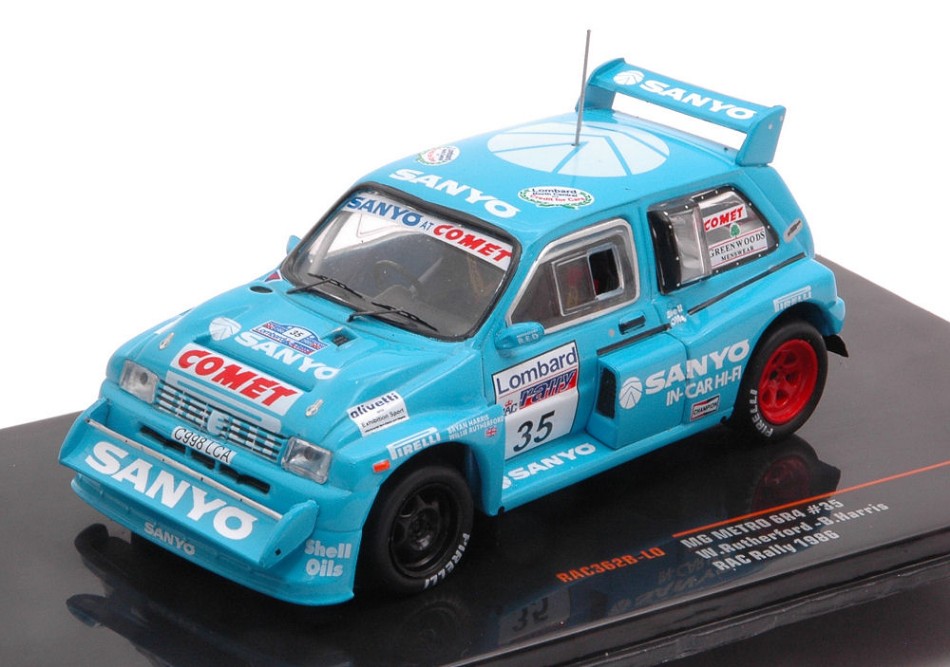 Rally car model 1:43 scale Ixo MG METRO 6R4 RAC 1986 diecast vehicles