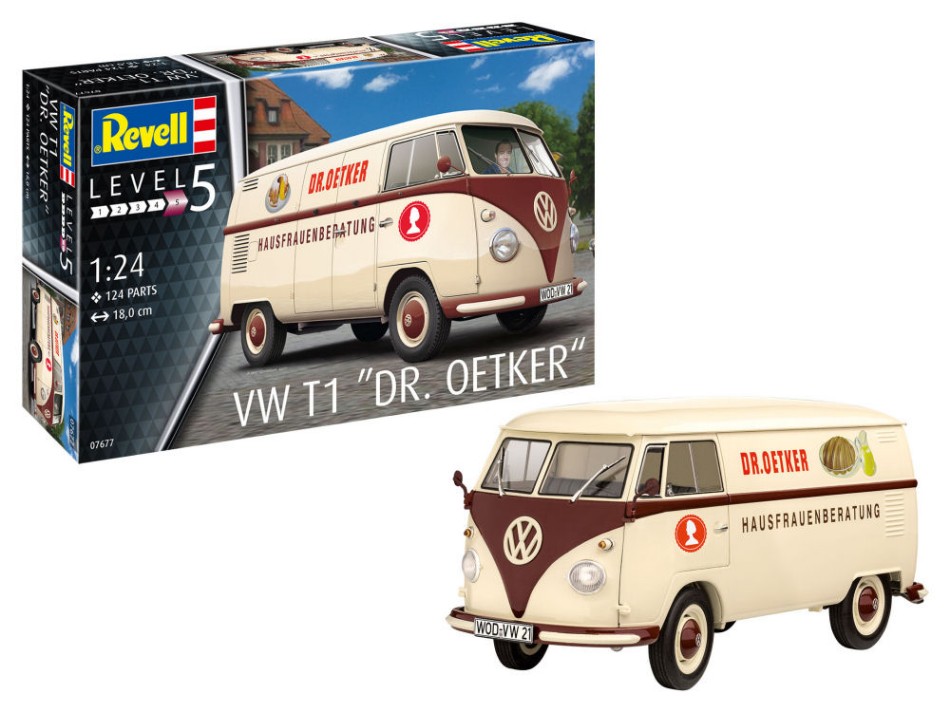 Model car buses van Revell VW T1 assembly model kit to build 1:24