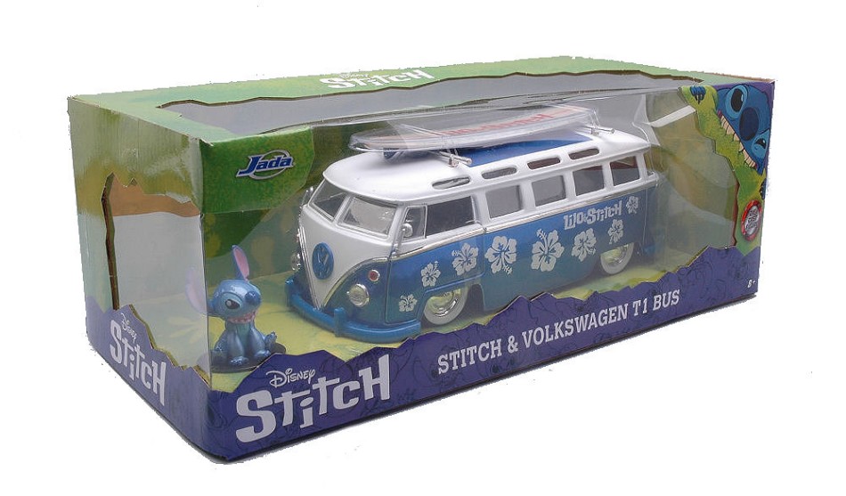 Modellino auto film movie scala 1:24 LILO & STICH VW T1 BUS diecast modellismo