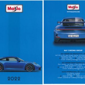 Modellino auto book booklet Maisto  CATALOGO MAISTO 2022 PAG.92 modellismo