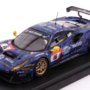 Modellino auto scala 1:43 Looksmart  FERRARI 488 GT3 EVO N.16 24H NURBURGRING 2020 KOLH.ROG.KOHL.SZYMK racing modellismo statico