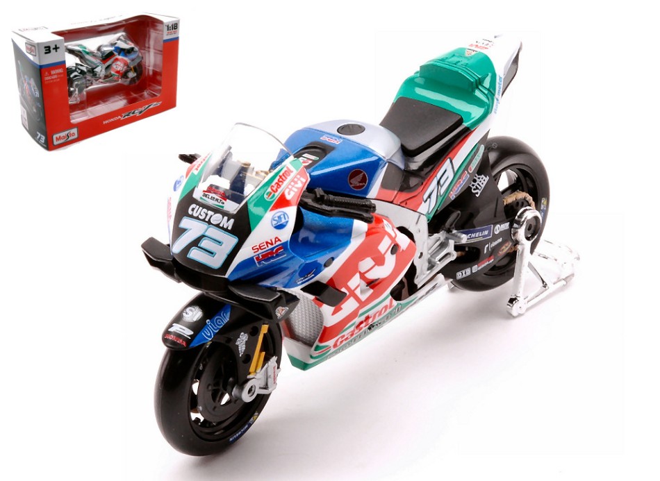 modellauto motorrad Maßstab 1:18 Maisto HONDA RC213V MOTOGP 2021 N.73 ALEX MARQUEZ ...