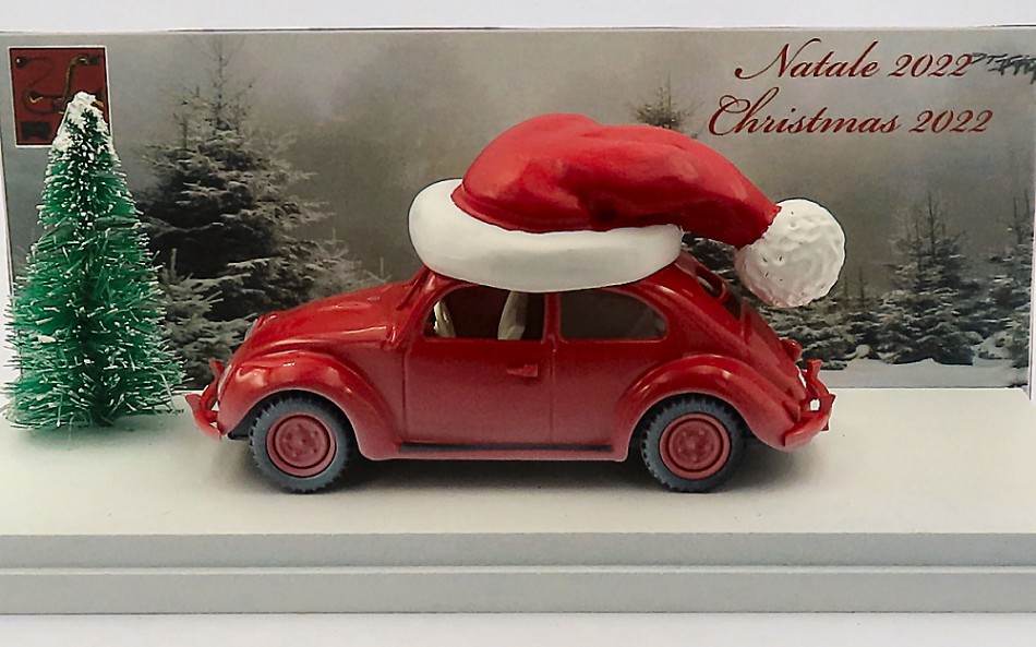 Modellino auto scala 1:43 Rio VW MAGGIOLINO BUON NATALE 2022 beetle modellismo