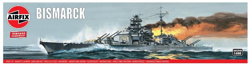 Modellino nave da montare model kit di montaggio Airfix  BISMARCK KIT 1:600 modellismo statico collezione