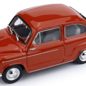 Modellino auto scala 1:43 Brumm  FIAT 600 D BERLINA 1960 ROSSO FIAT diecast modellismo statico