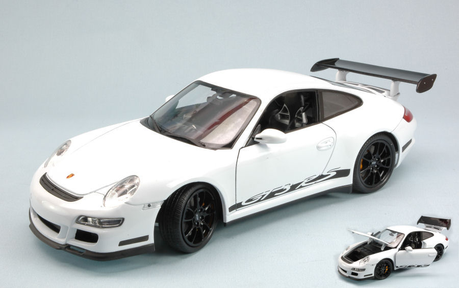 Modellino auto scala 1:18 PORSCHE 911 GT3 RS 2007 WHITE diecast modellismo  statico - Arcadia Modellismo