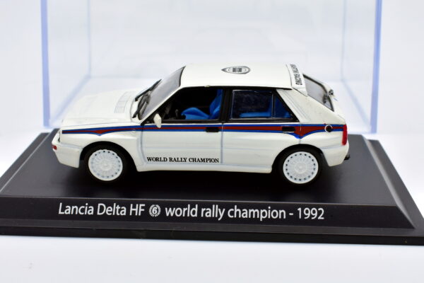 Modellino auto rally scala 1:43 Lancia Delta HF diecast modellismo statico da collezione norev