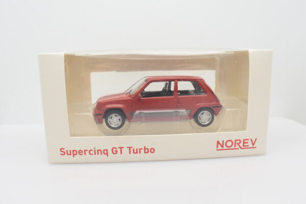 Modellino auto scala 1:43 Norev RENAULT SUPERCINQUE GT TURBO PHASE II 1988 red - immagine 4