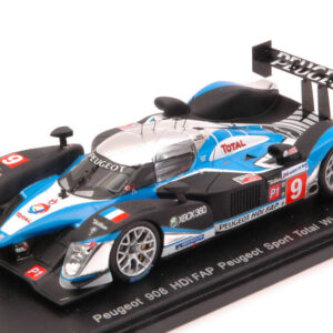 Modellino auto scala 1:43 Spark Model  PEUGEOT 908 N.9 WINNER LM 2009 D.BRABHAM-M.GENE -A.WURZ  REPRO racing modellismo statico