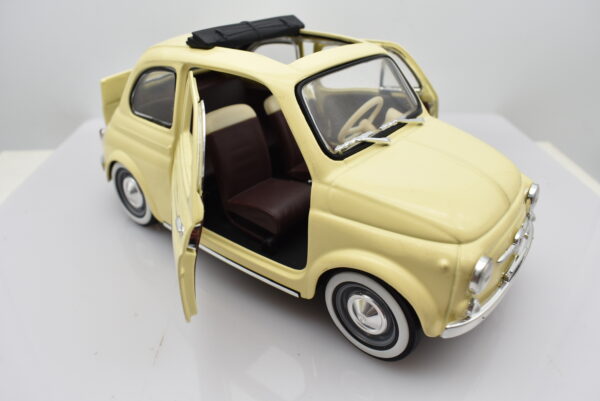 Modellino auto scala 1:16 1:18 FIAT 500 diecast modellismo da collezione - immagine 5