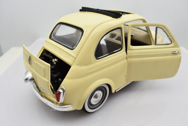 Modellino auto scala 1:16 1:18 FIAT 500 diecast modellismo da collezione - immagine 6