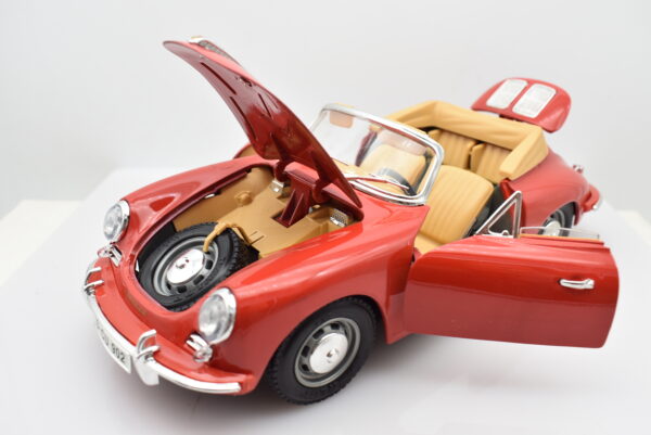 Modellino auto scala 1:18 PORSCHE 356 B diecast modellismo da collezione - immagine 2