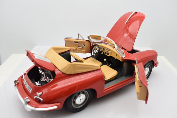 Modellino auto scala 1:18 PORSCHE 356 B diecast modellismo da collezione - immagine 5