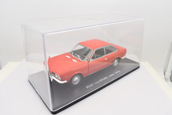 Modellino auto fiat 124 sport scala 1:24 diecast modellismo da collezione - immagine 2