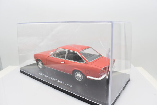 Modellino auto fiat 124 sport scala 1:24 diecast modellismo da collezione - immagine 7