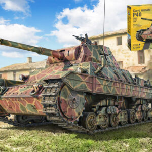 Modellino kit di montaggio carri armati tank Italeri  CARRO ARMATO PESANTE P40 ANSALDO 1943-44 KIT 1:35