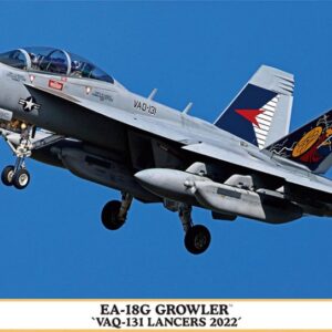 Modellino aerei da costruire combattimento model kit di montaggio Hasegawa  EA-18G GROWLER VAQ-131 LANCERS 2022 KIT 1:72