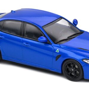 Modellino auto scala 1:43 Solido  ALFA ROMEO GIULIA QUADRIFOGLIO 2019 BLUE diecast modellismo statico