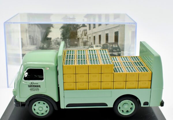 modellino auto furgone OM LEONCINO PORTABOTTIGLIE PAOLETTI veicoli pubblicitari d'epoca scala 1:43 collezione