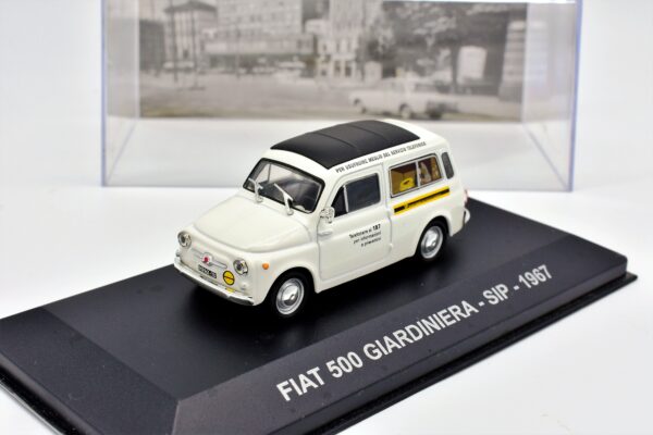 modellino auto furgone FIAT 500 GIARDINIERA SIP veicoli pubblicitari d'epoca scala 1:43 collezione - immagine 3