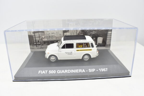 modellino auto furgone FIAT 500 GIARDINIERA SIP veicoli pubblicitari d'epoca scala 1:43 collezione - immagine 5