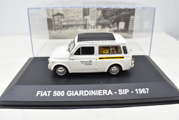 modellino auto furgone FIAT 500 GIARDINIERA SIP veicoli pubblicitari d'epoca scala 1:43 collezione - immagine 6