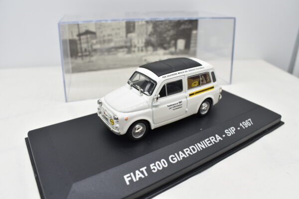 modellino auto furgone FIAT 500 GIARDINIERA SIP veicoli pubblicitari d'epoca scala 1:43 collezione - immagine 7