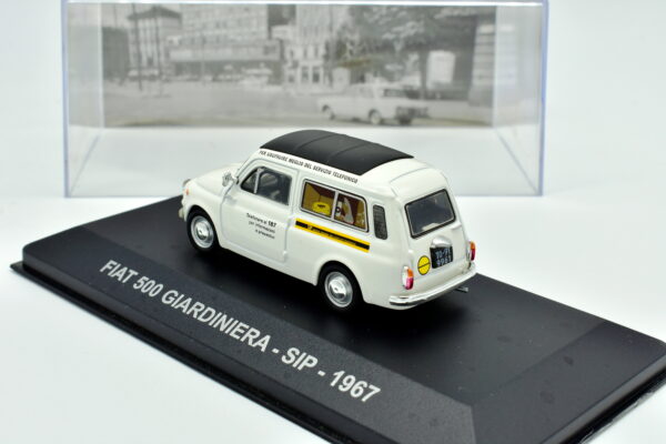 modellino auto furgone FIAT 500 GIARDINIERA SIP veicoli pubblicitari d'epoca scala 1:43 collezione - immagine 4
